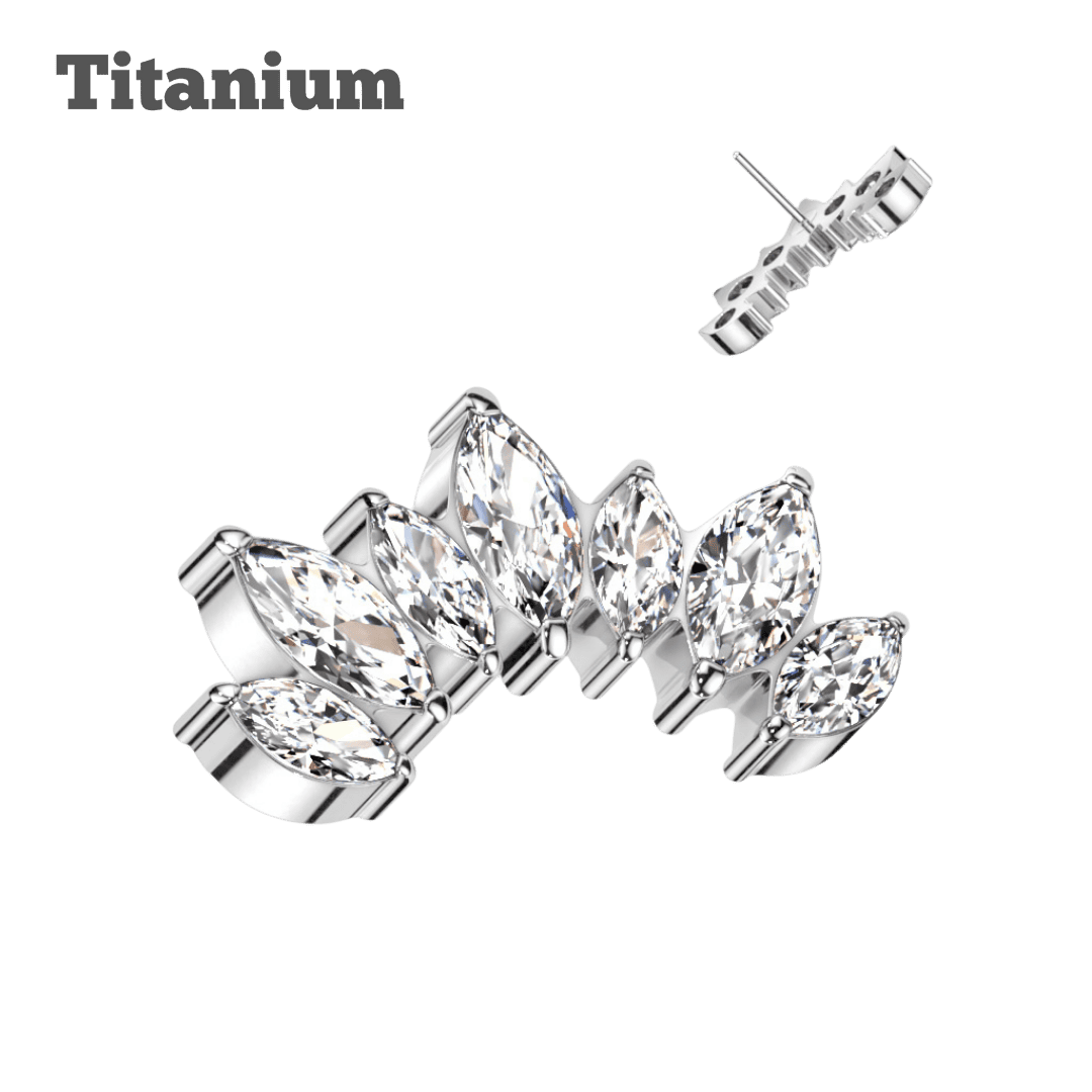 threadless top steel color titanium coronet