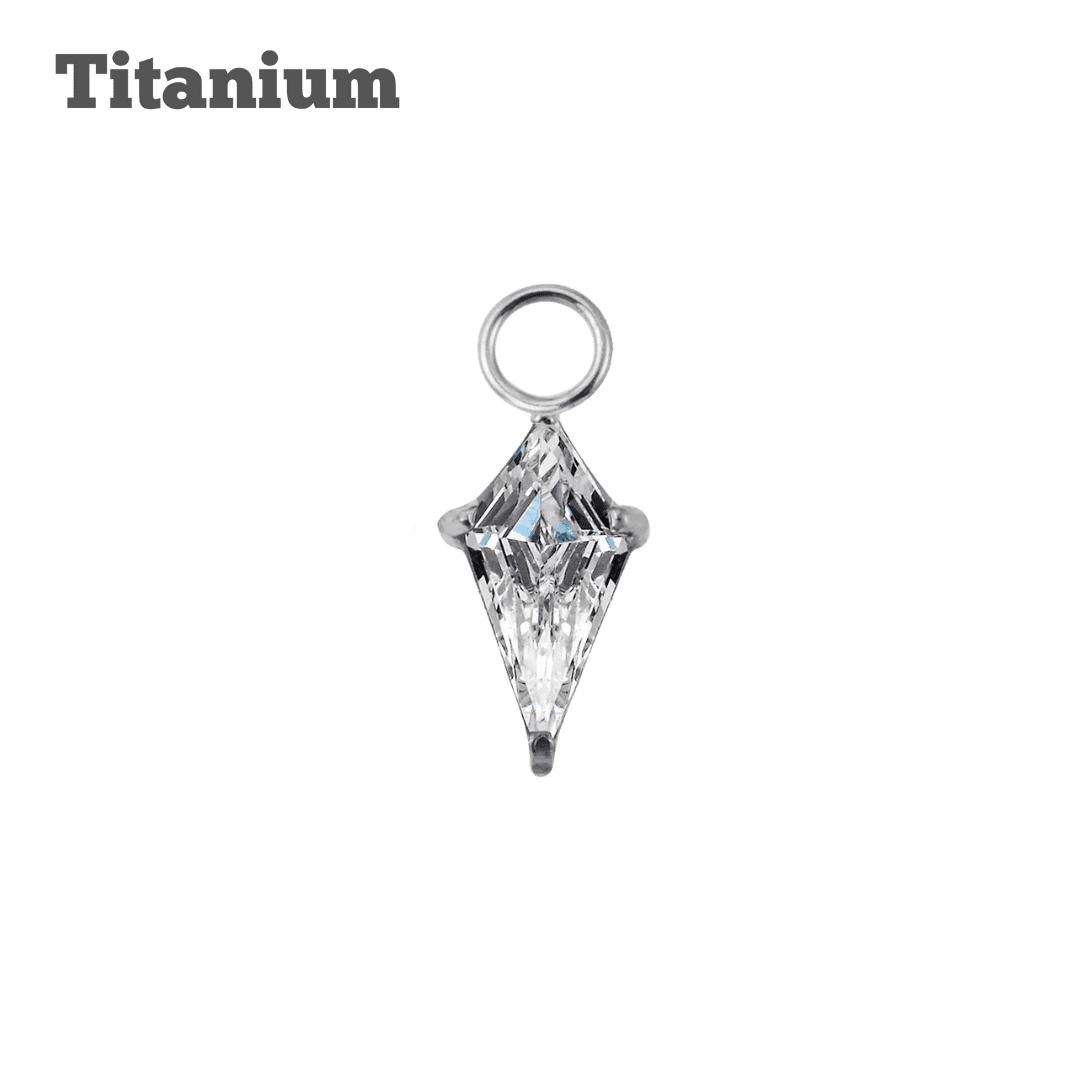 titanium diamond gem charm steel color