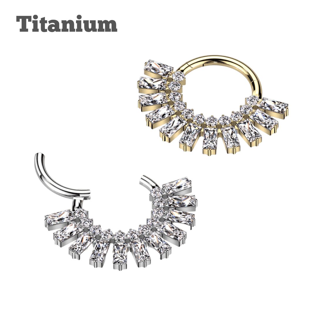 titanium majestic hinged hoop ear piercing jewelry