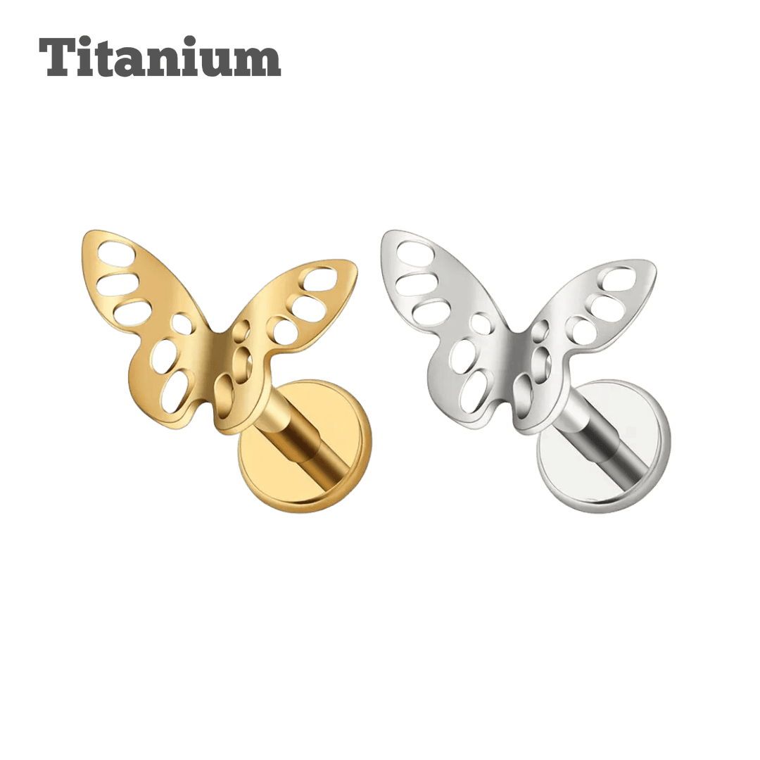 titanium mariposa labret ear piercing jewelry