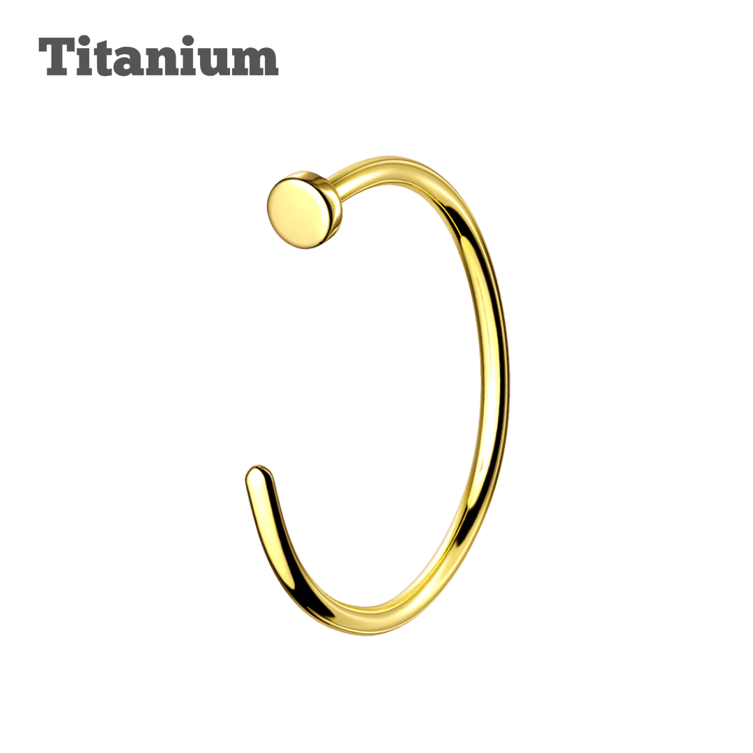 gold color titanium nail semi hoop