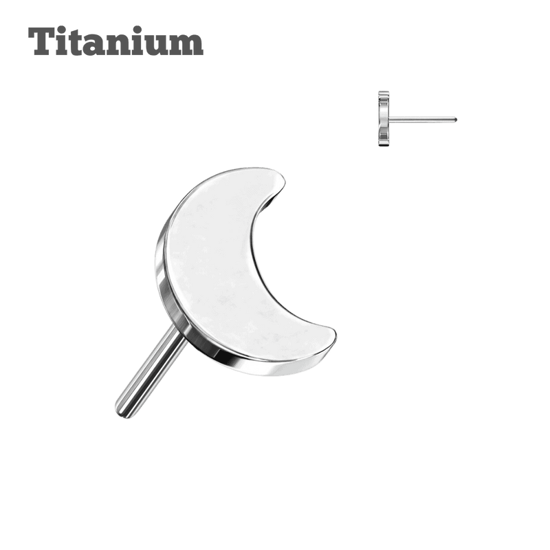steel color titanium plain moon threadless top