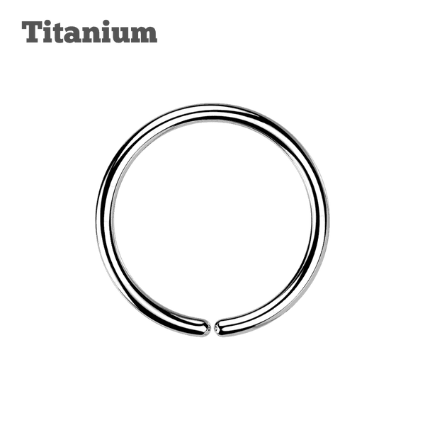 steel color titanium plain seamless hoop