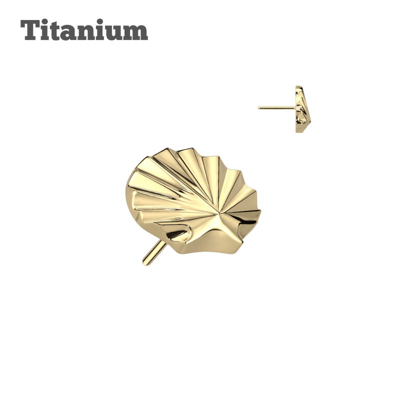 gold color titanium seashell threadless top