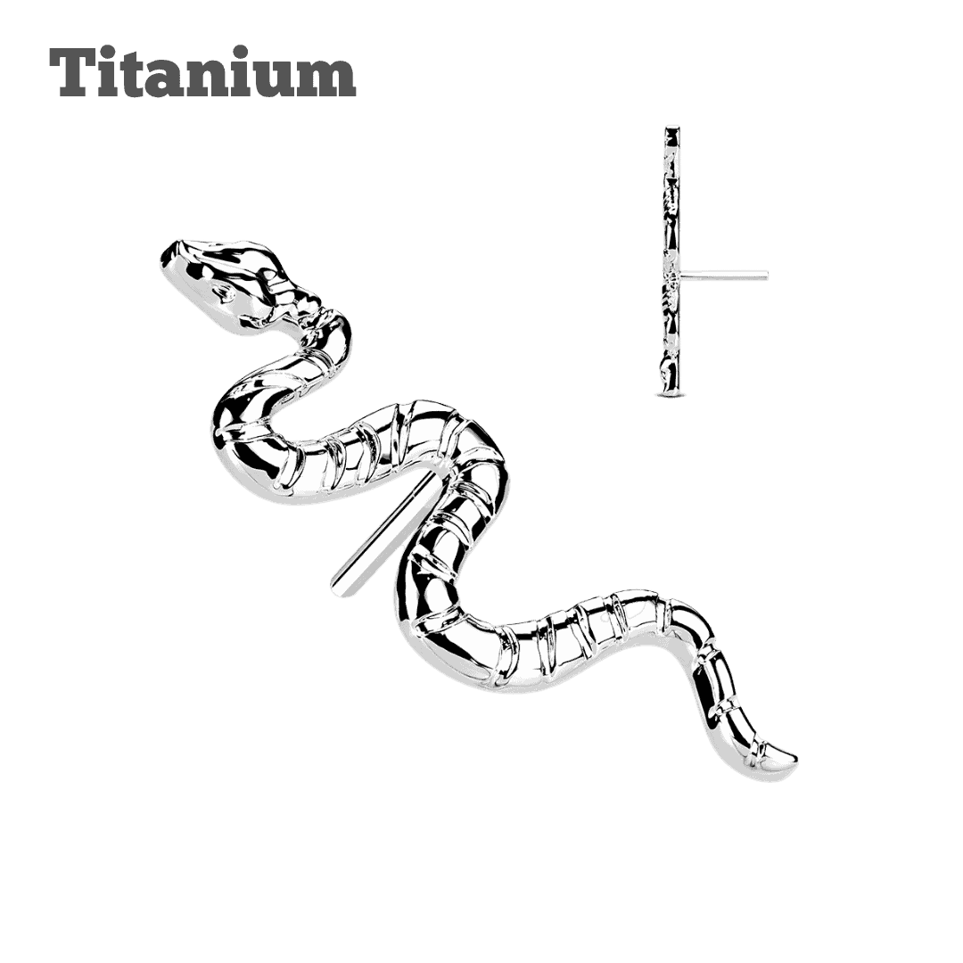 titanium snake threadless top steel color
