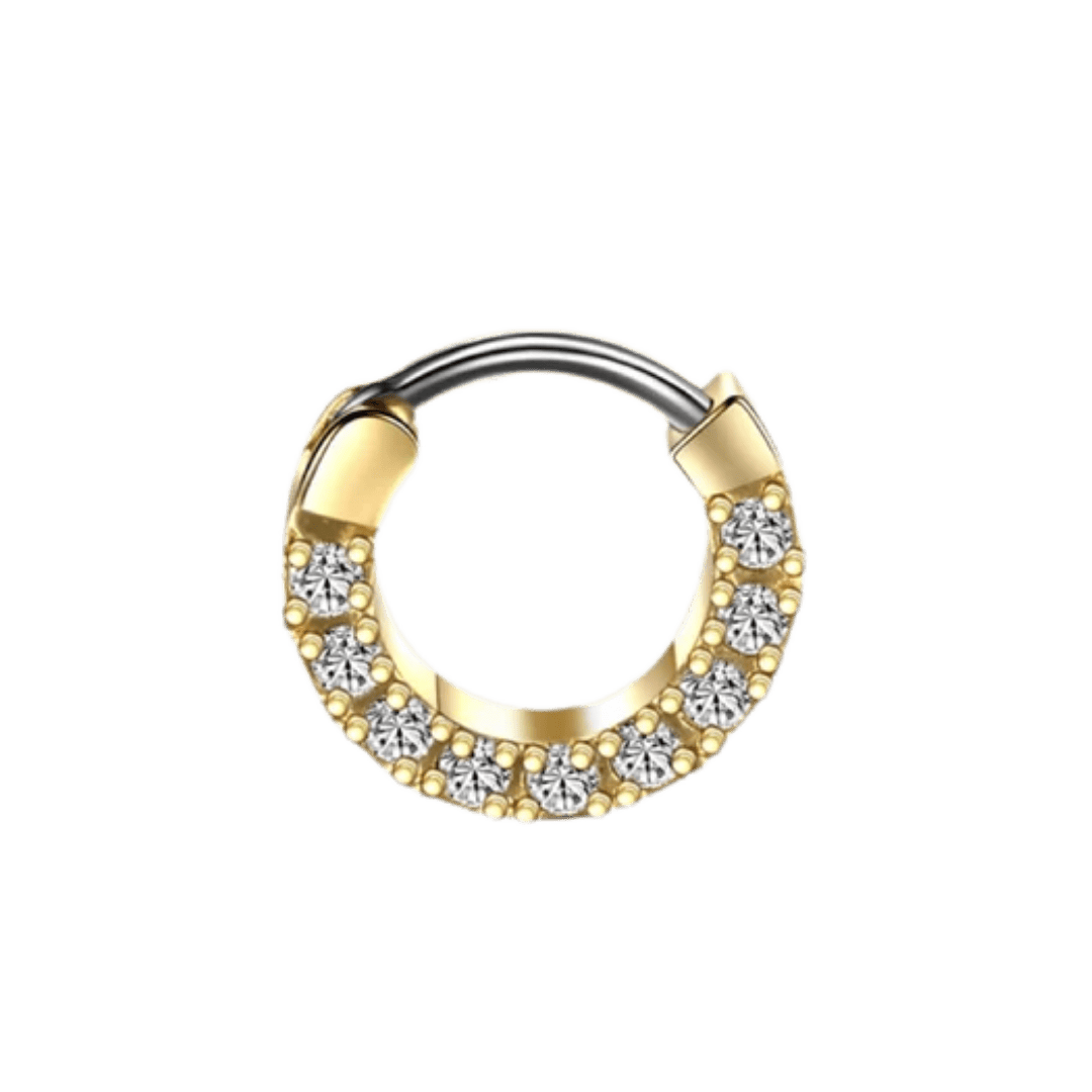 gold color adeline clicker hoop