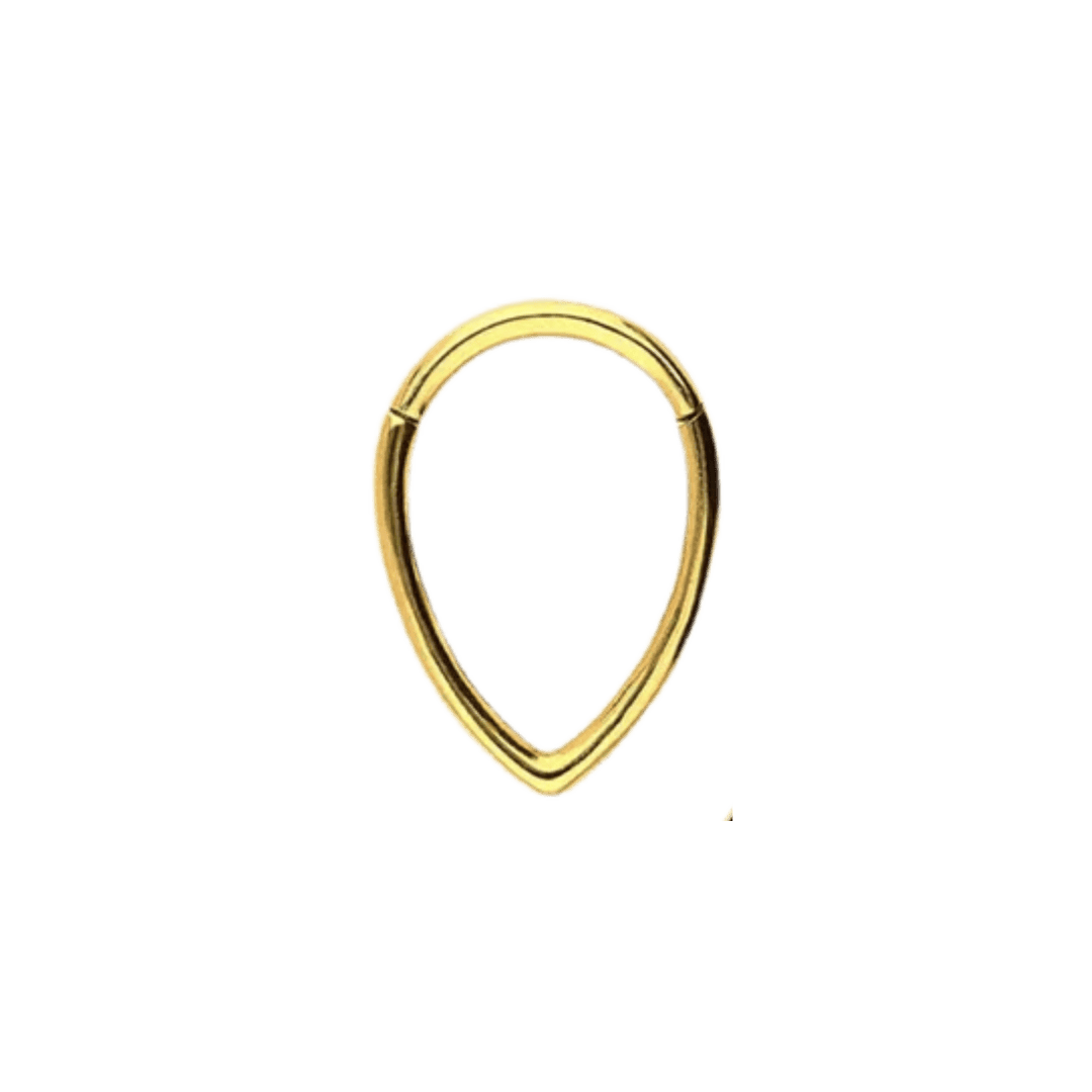 gold color hinged hoop