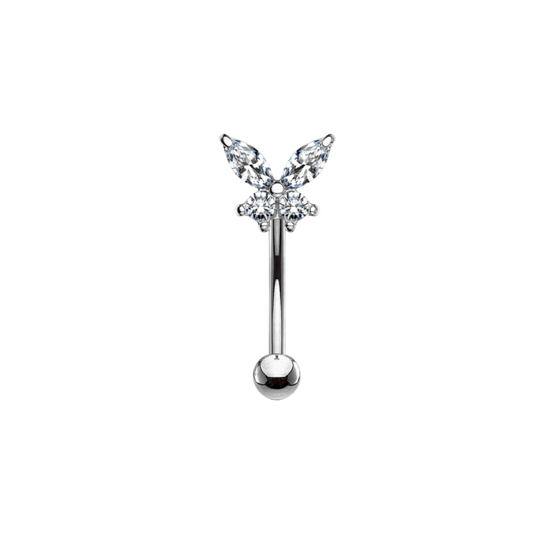 steel color butterfly rook barbell 