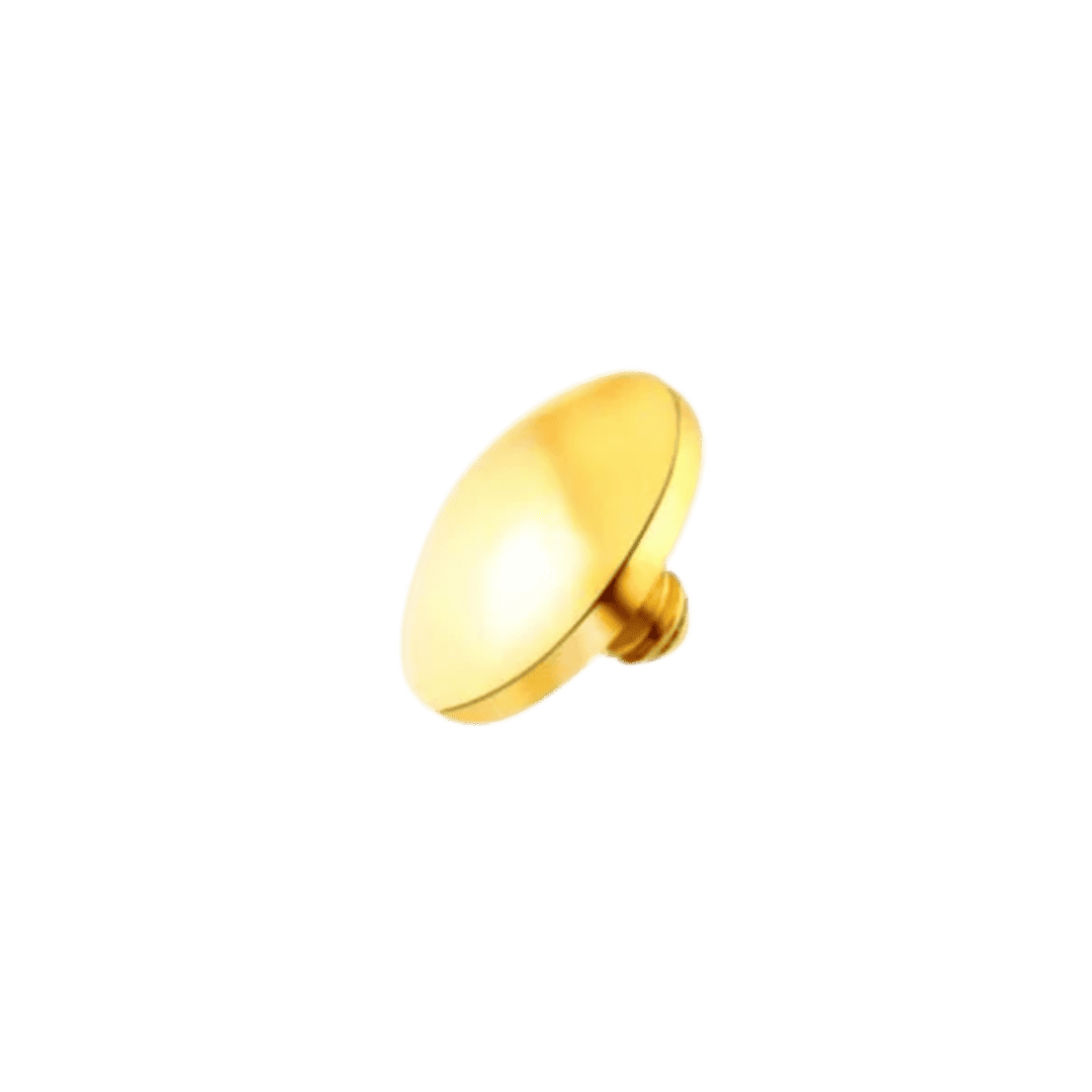 dermal piercing jewelry plain round dermal anchor gold color