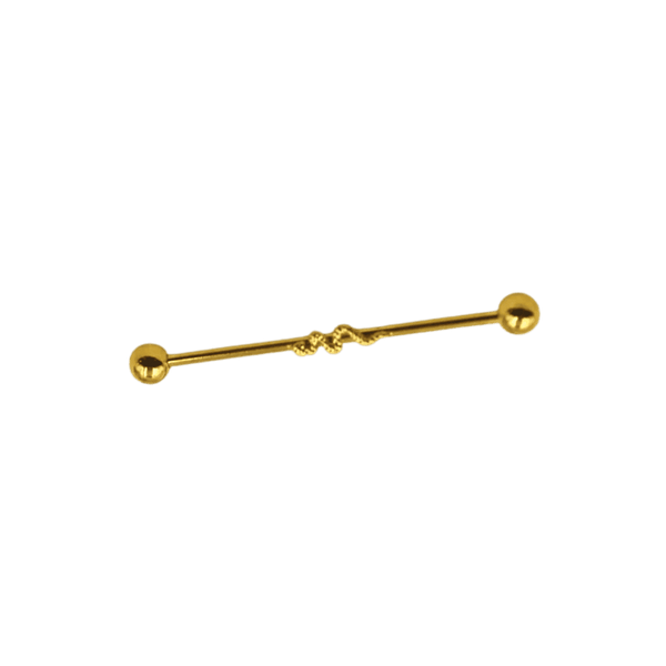 gold color snake industrial barbell 