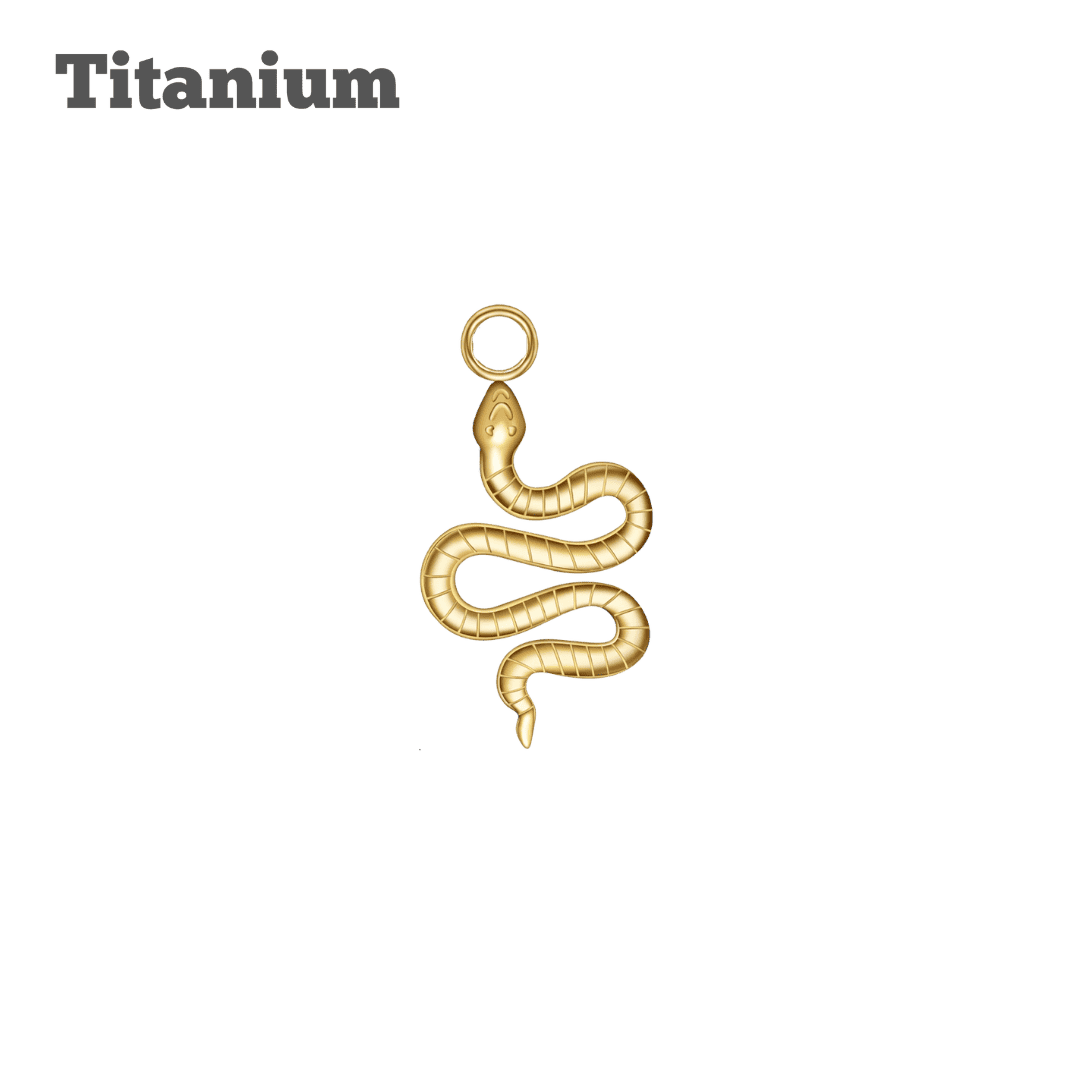 gold color titanium snake charm