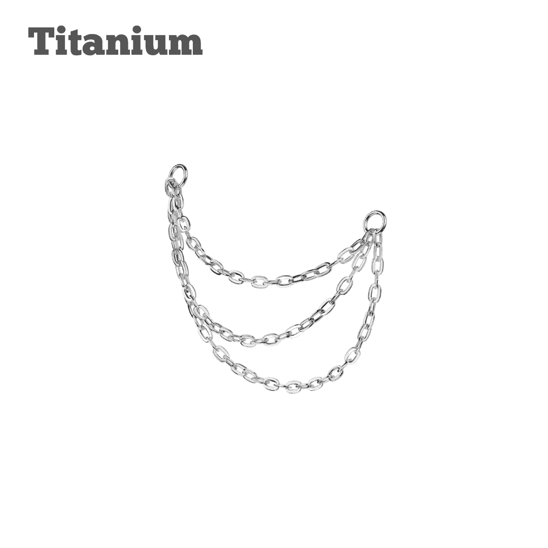 steel color titanium triple chain 